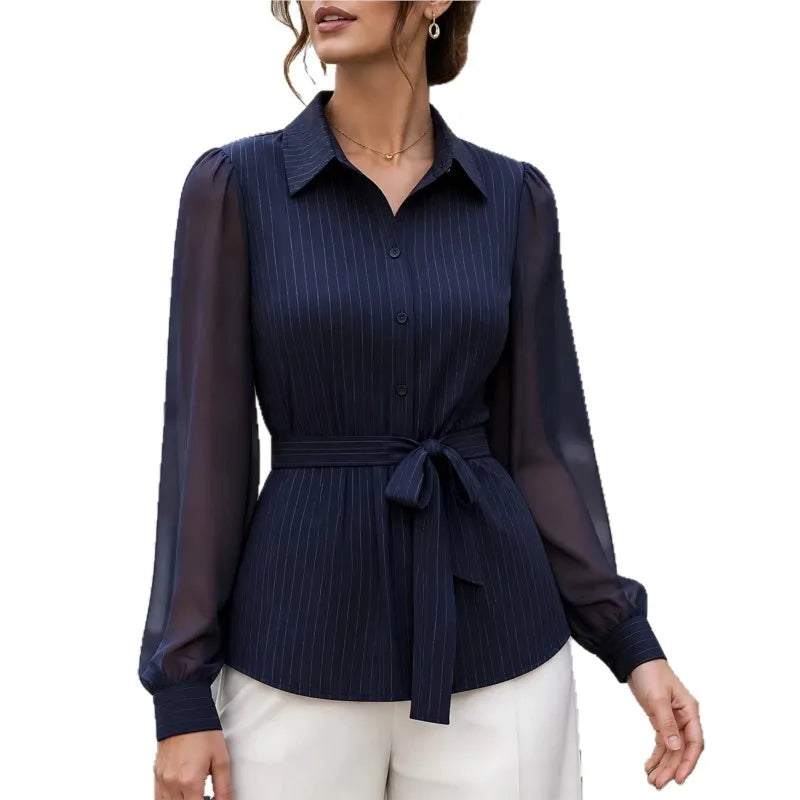 Adelina Belted Waist Blouse