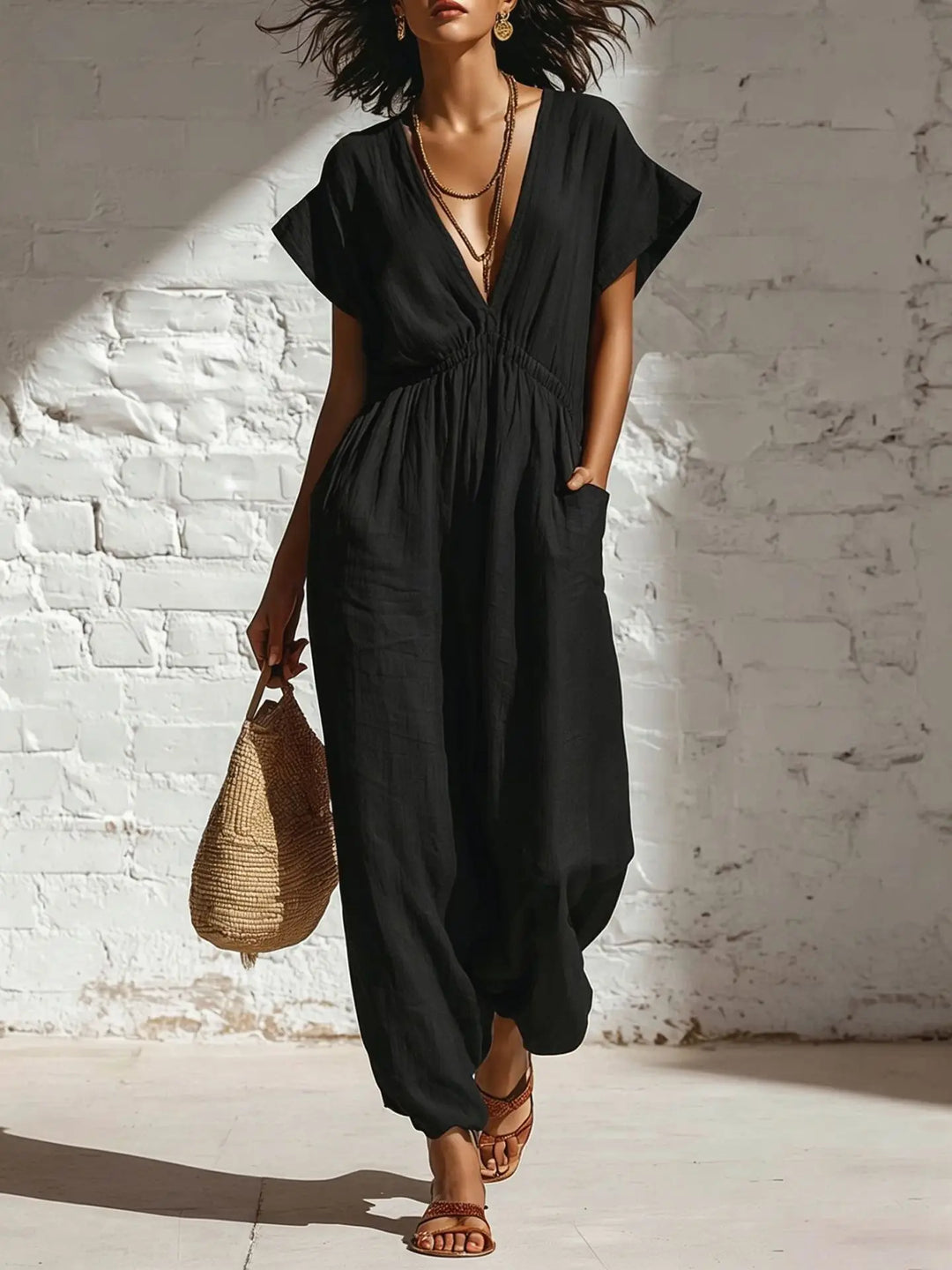 Carey Casual Wide Leg Jumpsuit