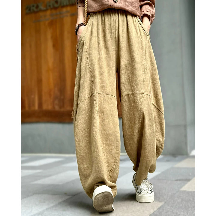 Zia Cotton Linen Wide Leg Pants