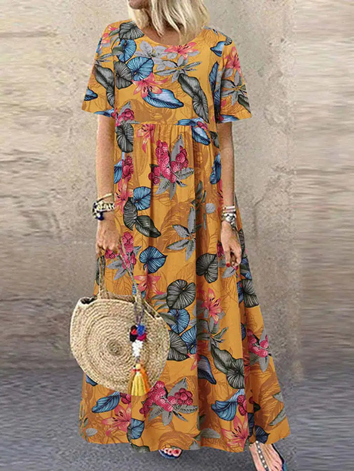 Faye Vintage Floral Maxi Dress