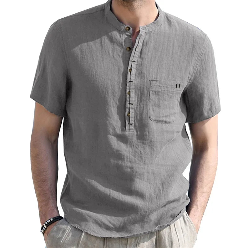 Berkeley Linen Henley Shirt