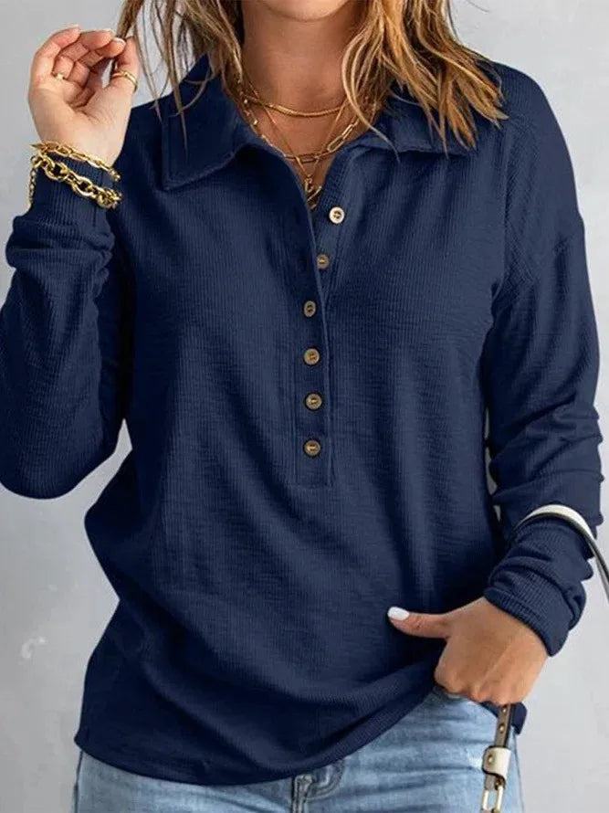 Marigold Button Front Henley