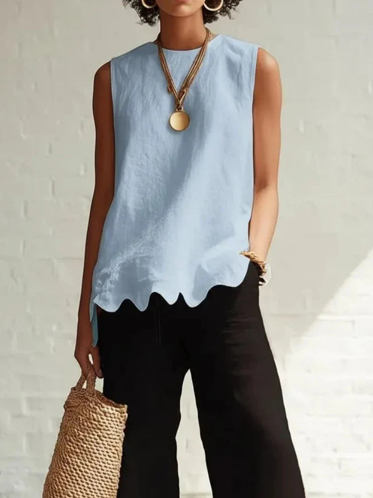Bravelle Flowy Sleeveless Casual Top