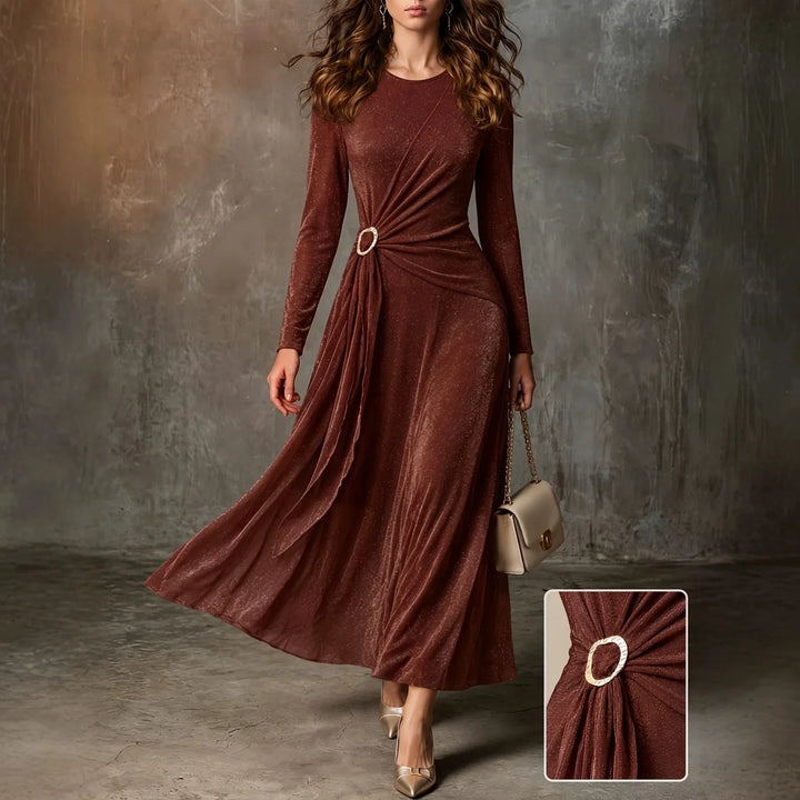 Nicoletta Gathered Waist Dress