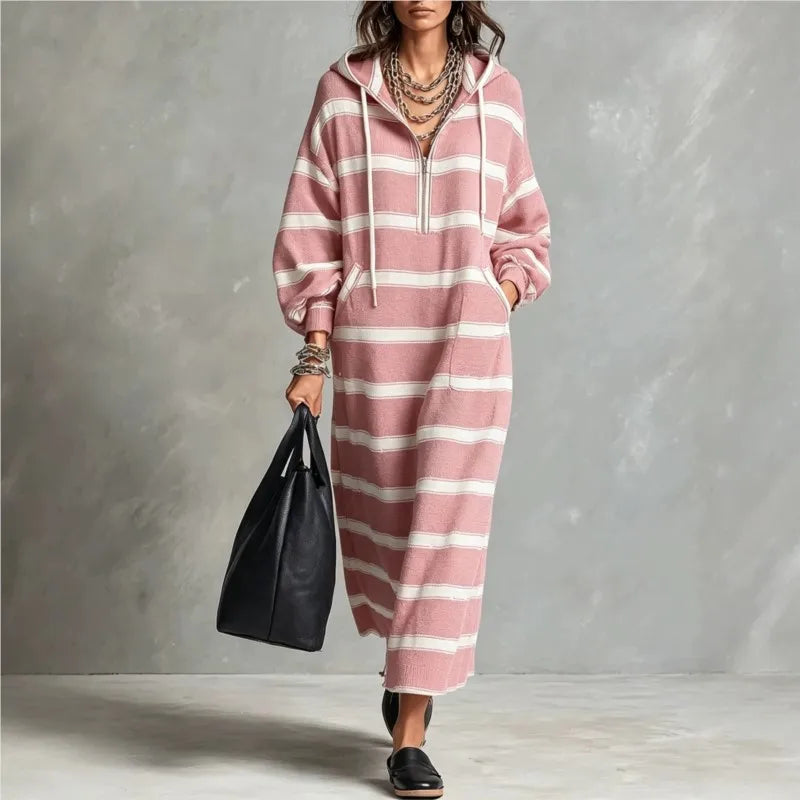Odessa Half Zip Hoodie Dress
