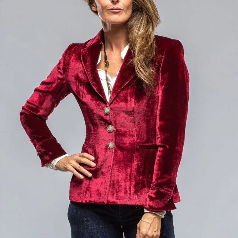 Marlena Tailored Velvet Blazer