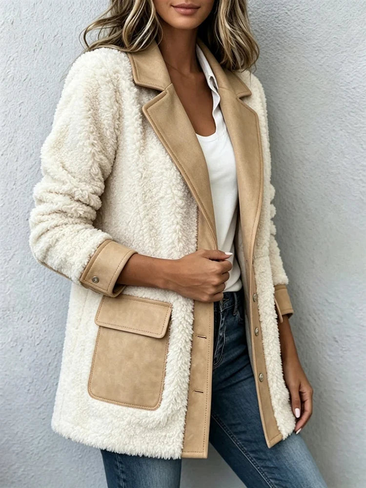 Beatrix Faux Suede Shearling Jacket