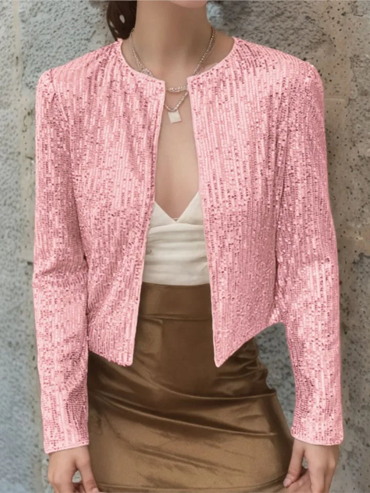 Veronique Open Front Sequin Jacket