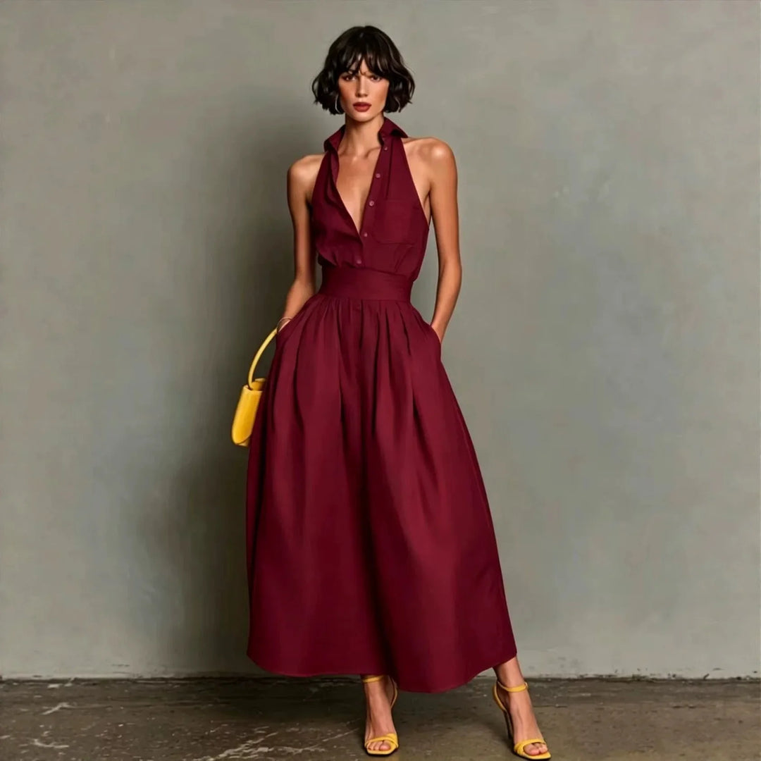 Carolina Collar Shirt Midi Dress