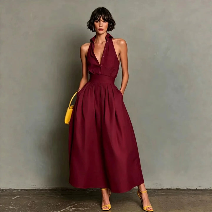 Carolina Collar Shirt Midi Dress