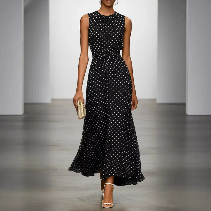 Camilla Dot Sleeveless Maxi Dres