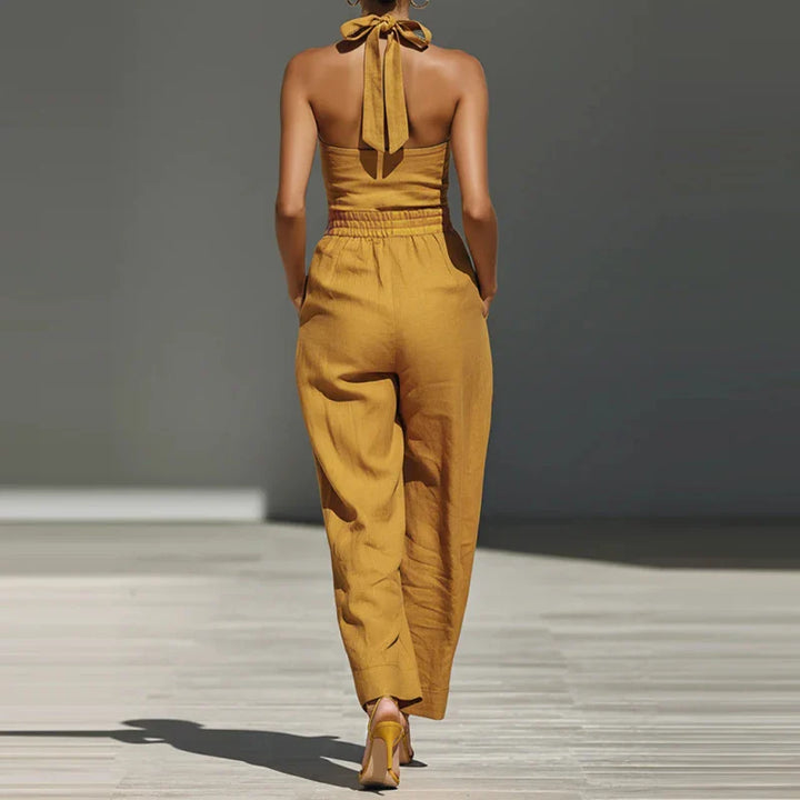 Adelais Draped Halter Jumpsuit