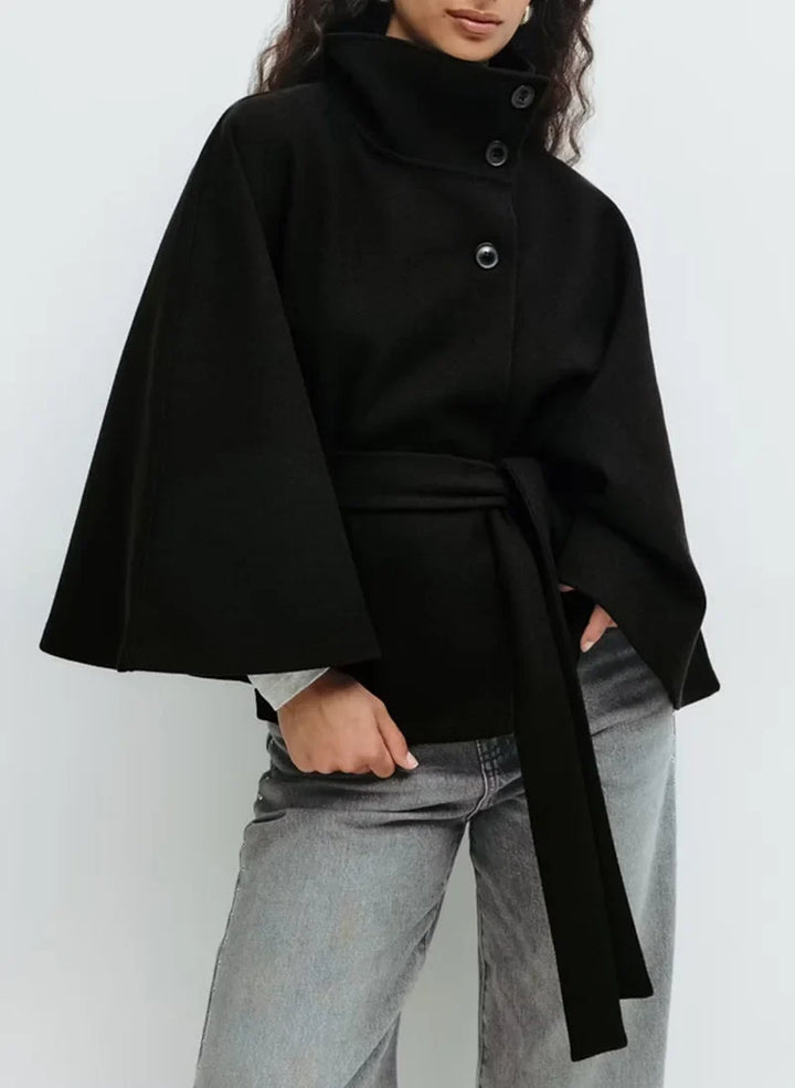 Anouk Belted Cape Jacket