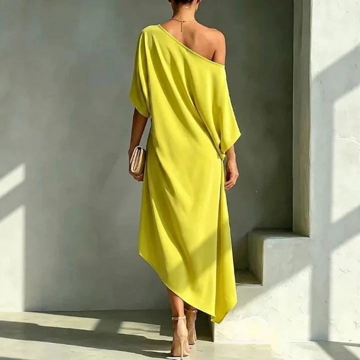Chelsea Elegant Asymmetrical Midi Dress