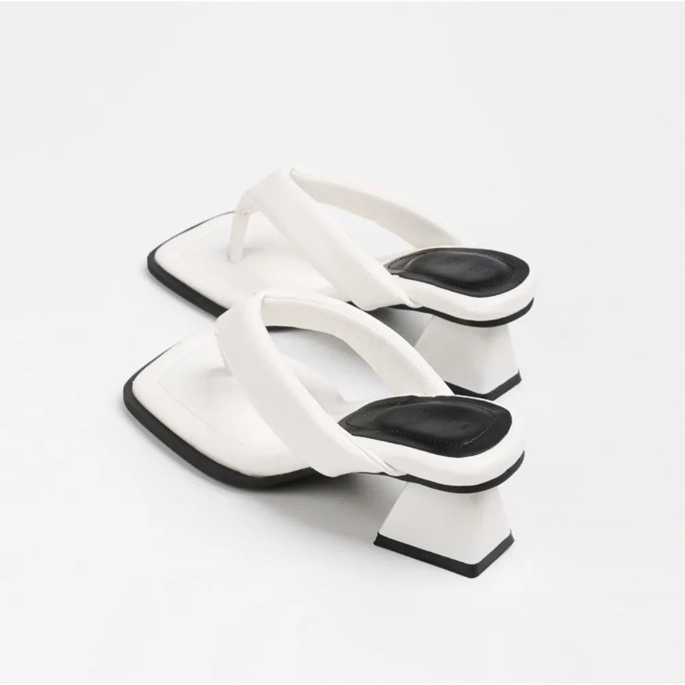 Penelope Square Toe Heel Flip Flops