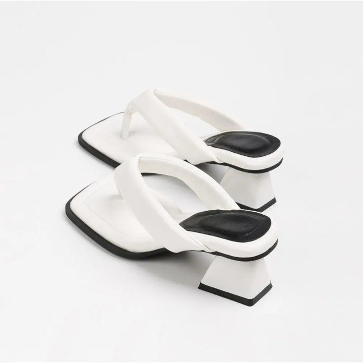 Penelope Square Toe Heel Flip Flops