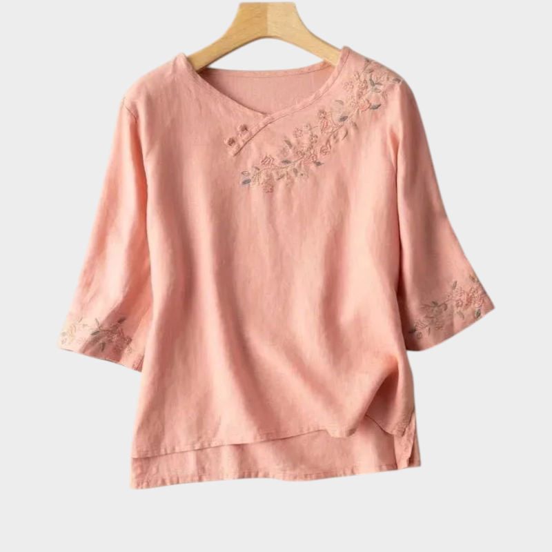 Emilia Floral Embroidered Blouse