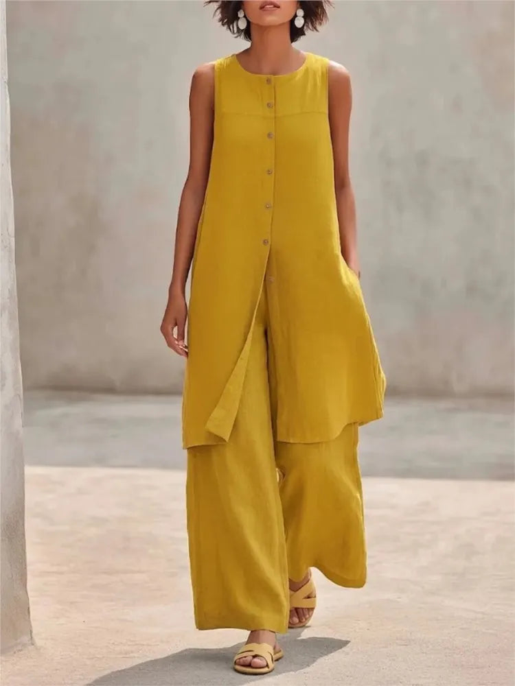 Cecilia Casual Layered Trouser Set