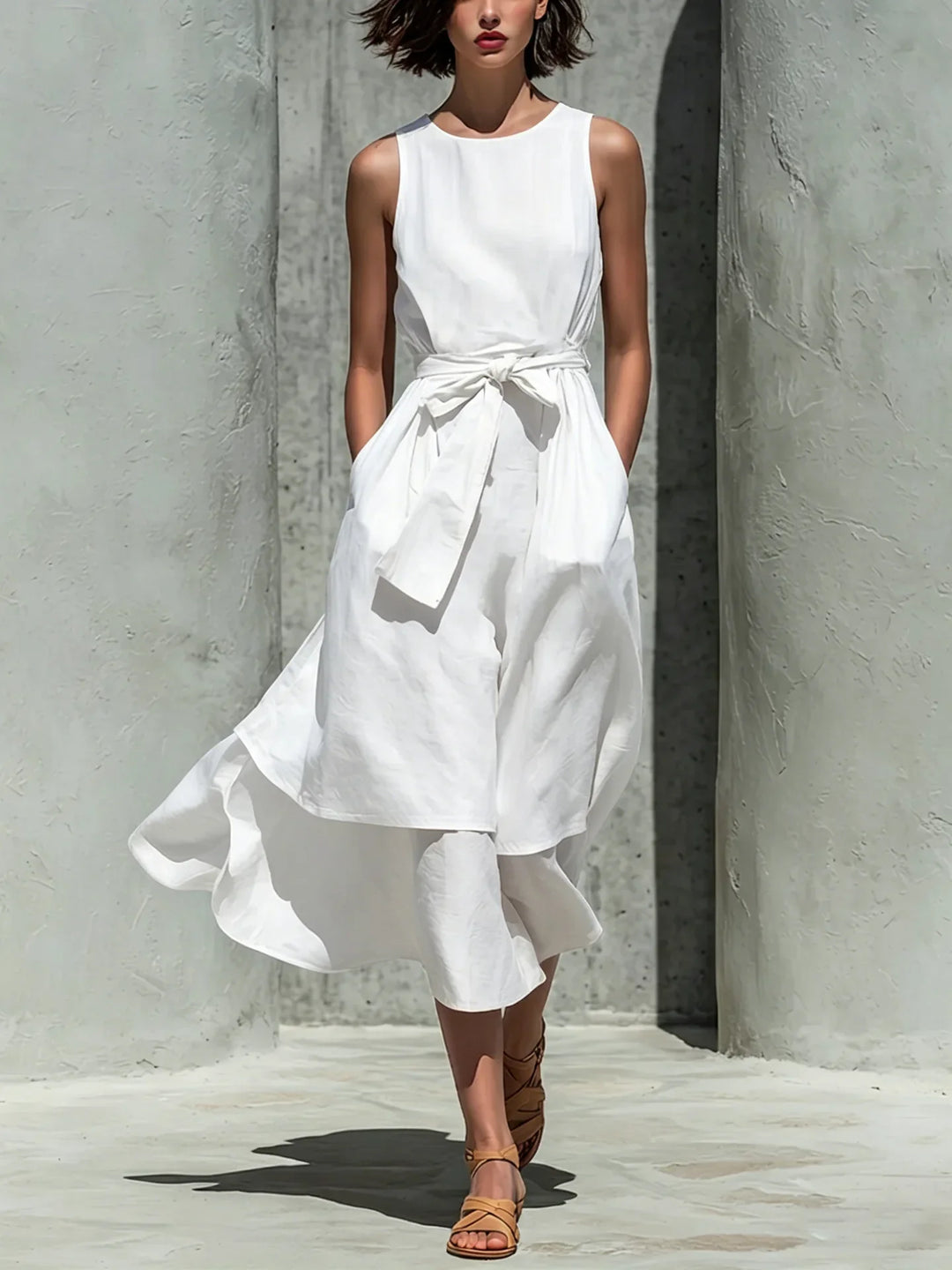 Sienna Elegant Flowy Midi Dress