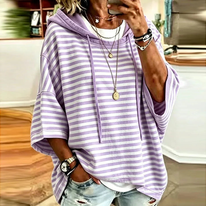 Kynlee Striped Hooded Pullover