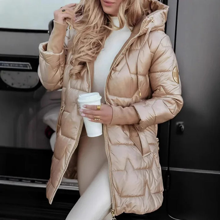 Leila Diamond Quilted Puffer