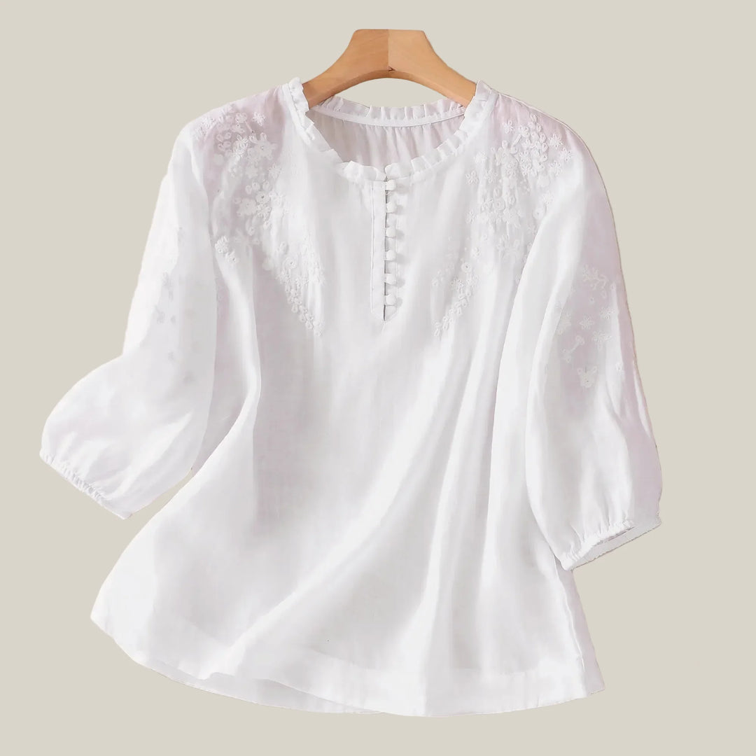 Britney Floral Embroidered Blouse