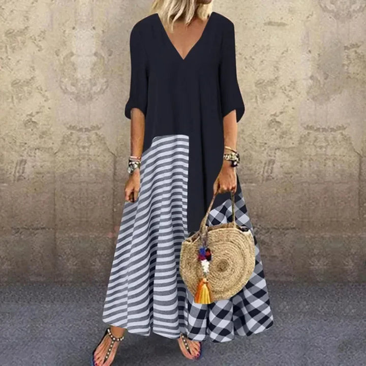 Ariella Color Block Maxi Dress