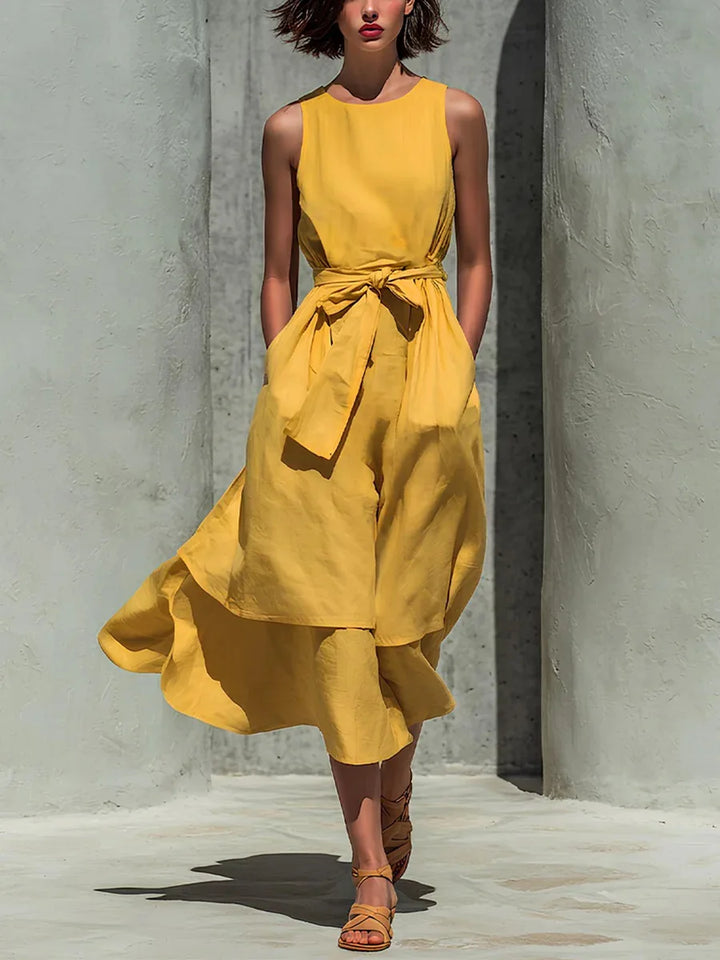 Sienna Elegant Flowy Midi Dress
