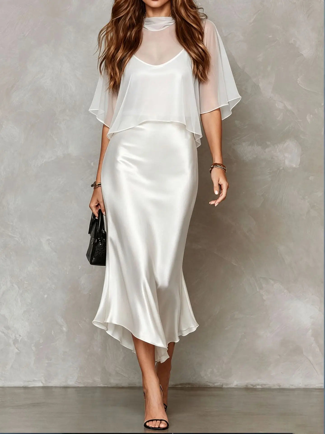Jaliyah Satin Midi Dress Set