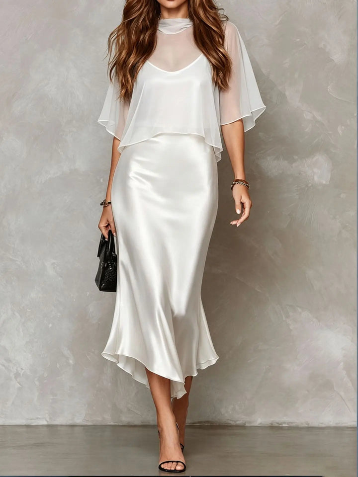Jaliyah Satin Midi Dress Set
