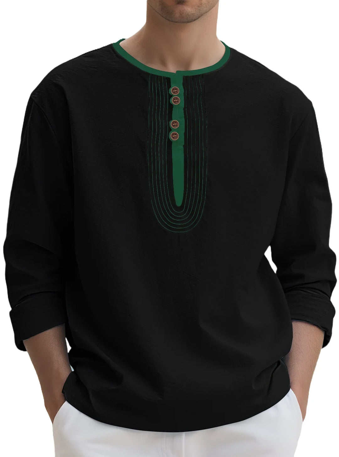 Camden Long Sleeve Henley Shirt