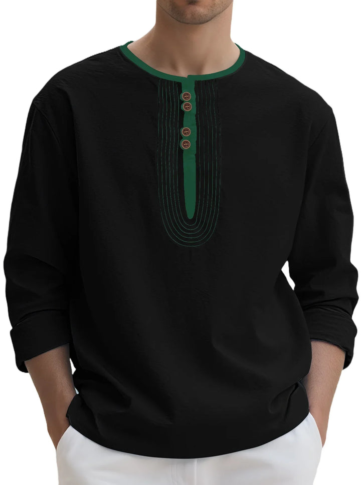 Camden Long Sleeve Henley Shirt