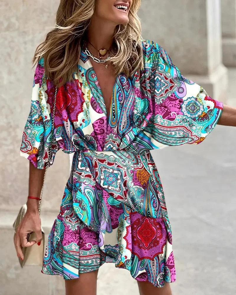 Isabeau Paisley Mini Dress