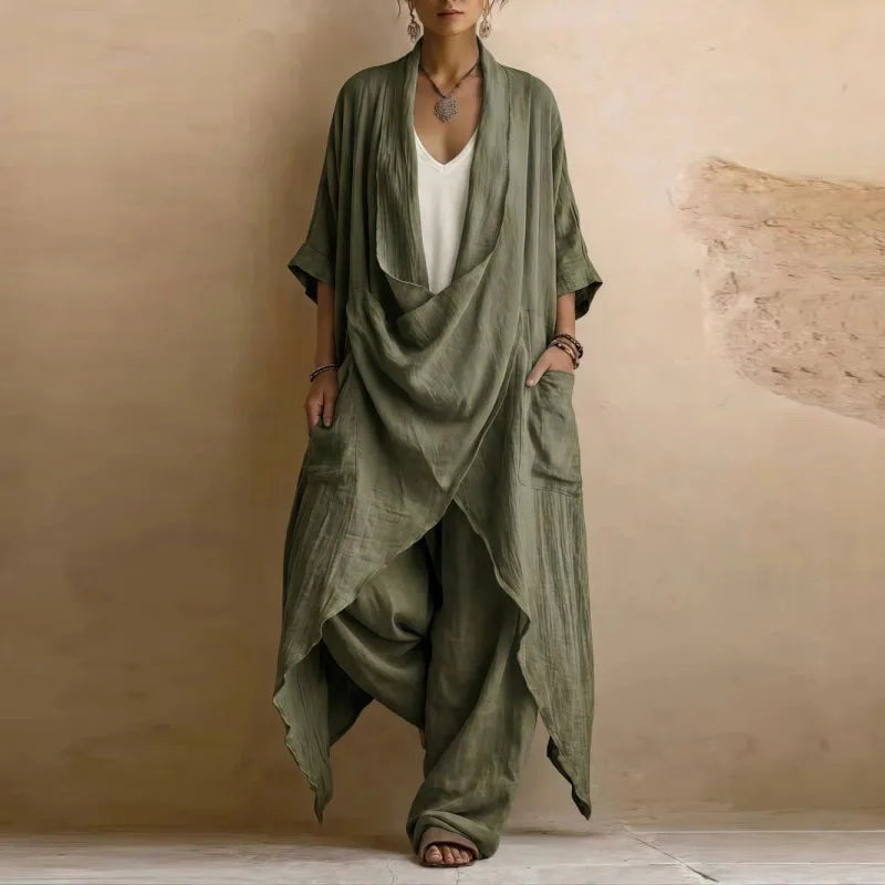 Maggie Crinkle Kimono Set