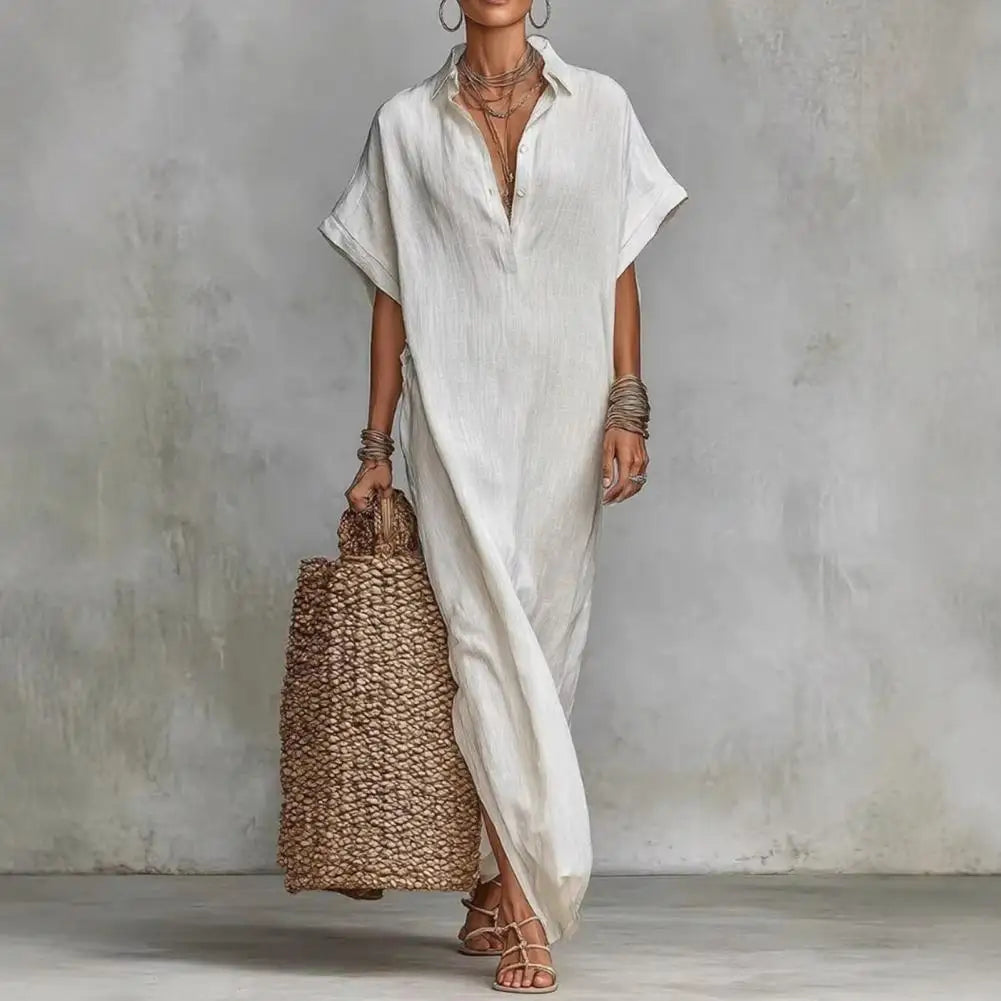 Salone Short Sleeve Maxi Dress