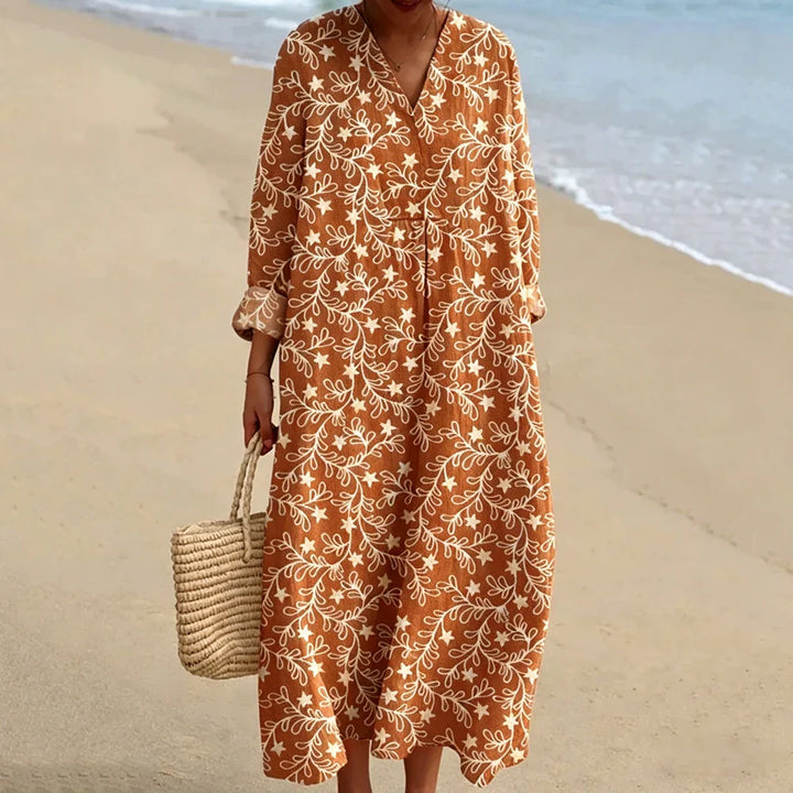 Elisia Boho Print Maxi Dress