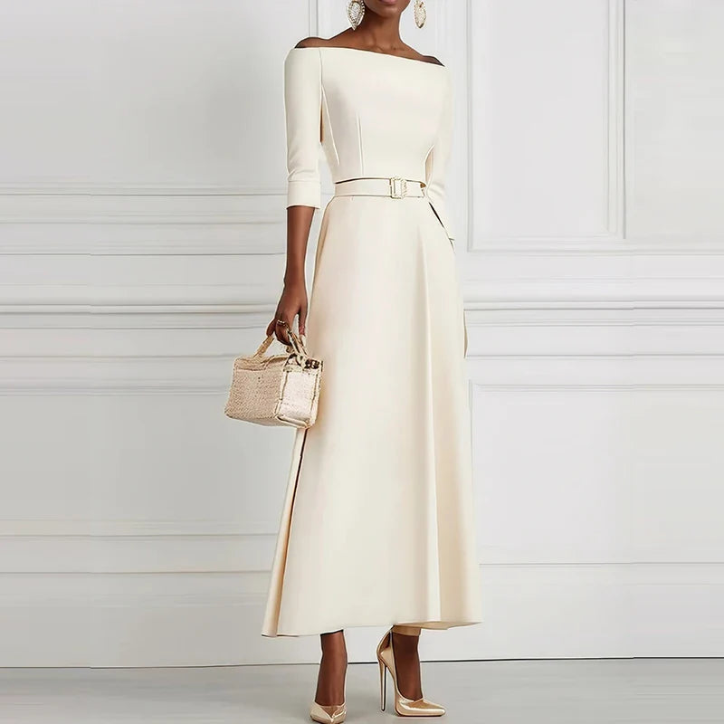 Viviana Elegant Long Sleeve Maxi Dress