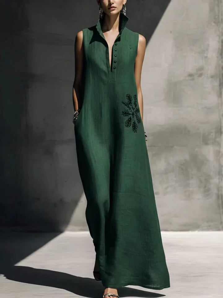 Caroline Embroidered Maxi Dress