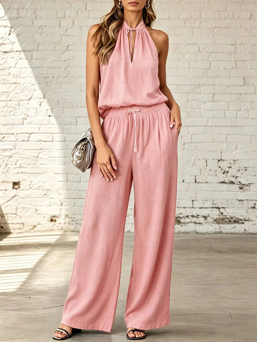 Amelie Elegant Sleeveless Palazzo Co-Ord Set
