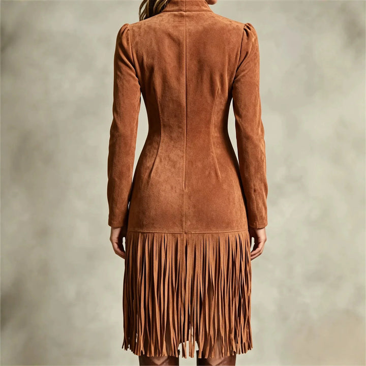 Monroe Fringe Suede Midi Dress