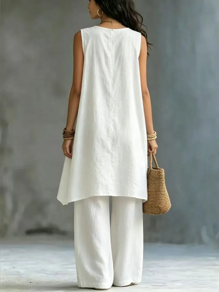 Celestia Draped Linen Set