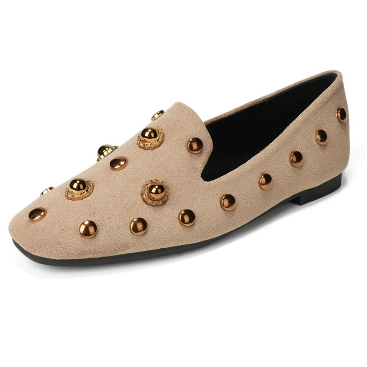 Freya Studded Suede Loafers