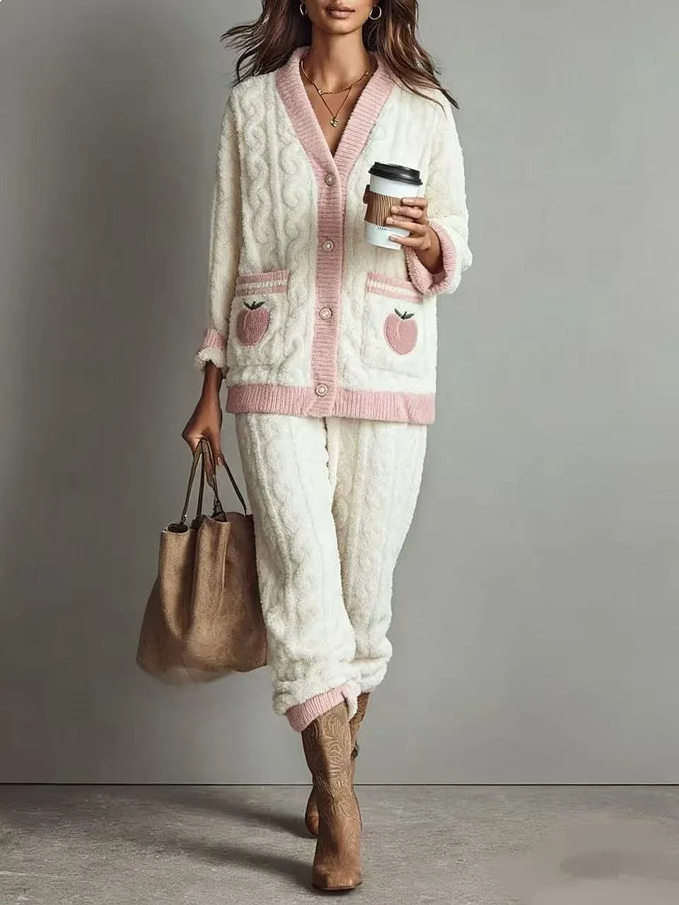 Marceline Cable Knit Pajama Set