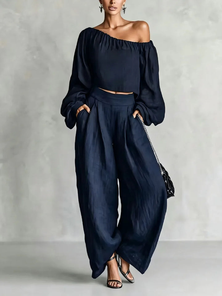 Rebecca Off Shoulder Trouser Set
