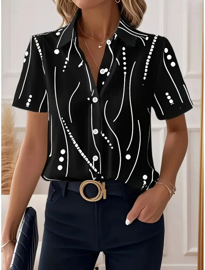 Julia Abstract Print Blouse