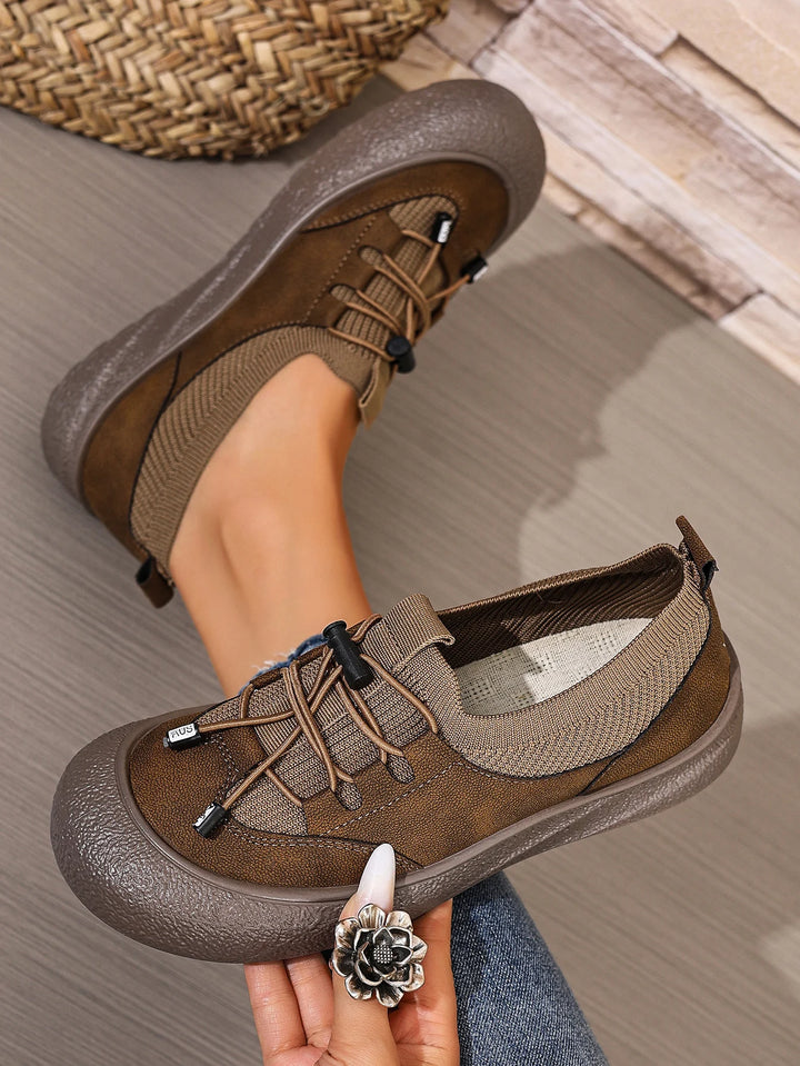 Joelle Elastic Lace Slip-On Walking Shoes