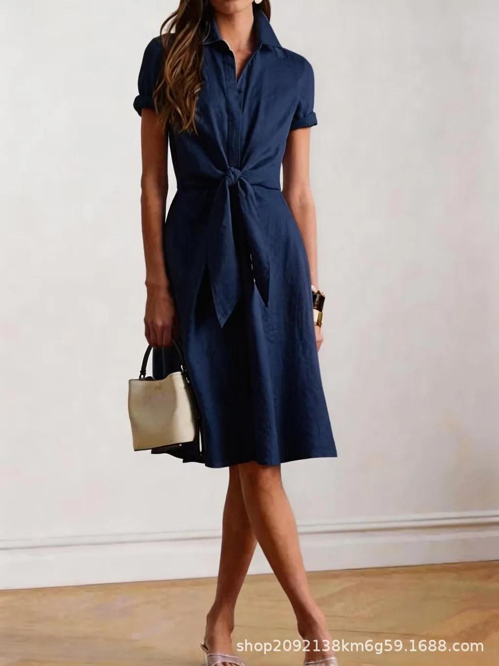 Amy Tie Waist Midi Dress