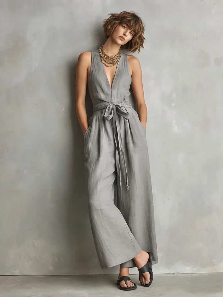 Catarina Relaxed V Neck Jumpsuit