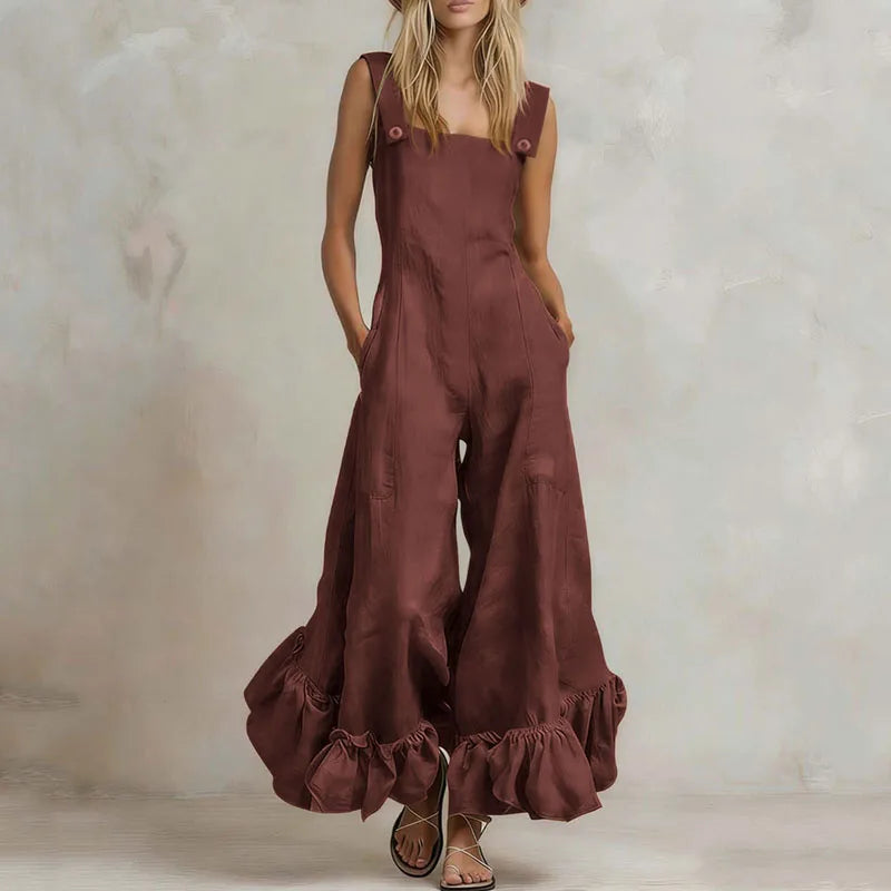 Vespera Ruffle Hem Jumpsuit
