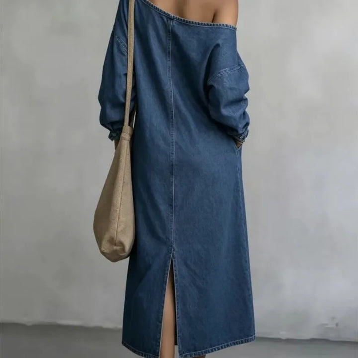 Willa Off Shoulder Denim Dress